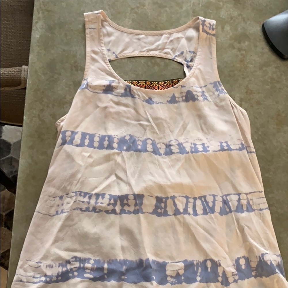 Silk tie dye gypsy top